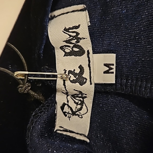 💕RAT & BOA💕 Velvet High Neck Plunging Back Maxi Dress ~ Dark Navy Blue M NWT - Picture 7 of 7